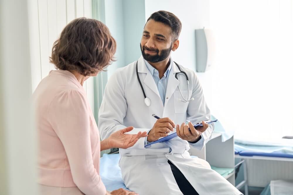 doctor talking to a patient