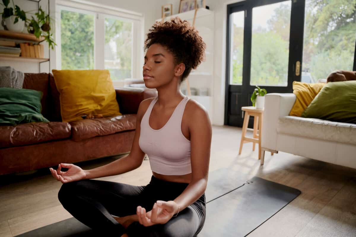 Woman meditating