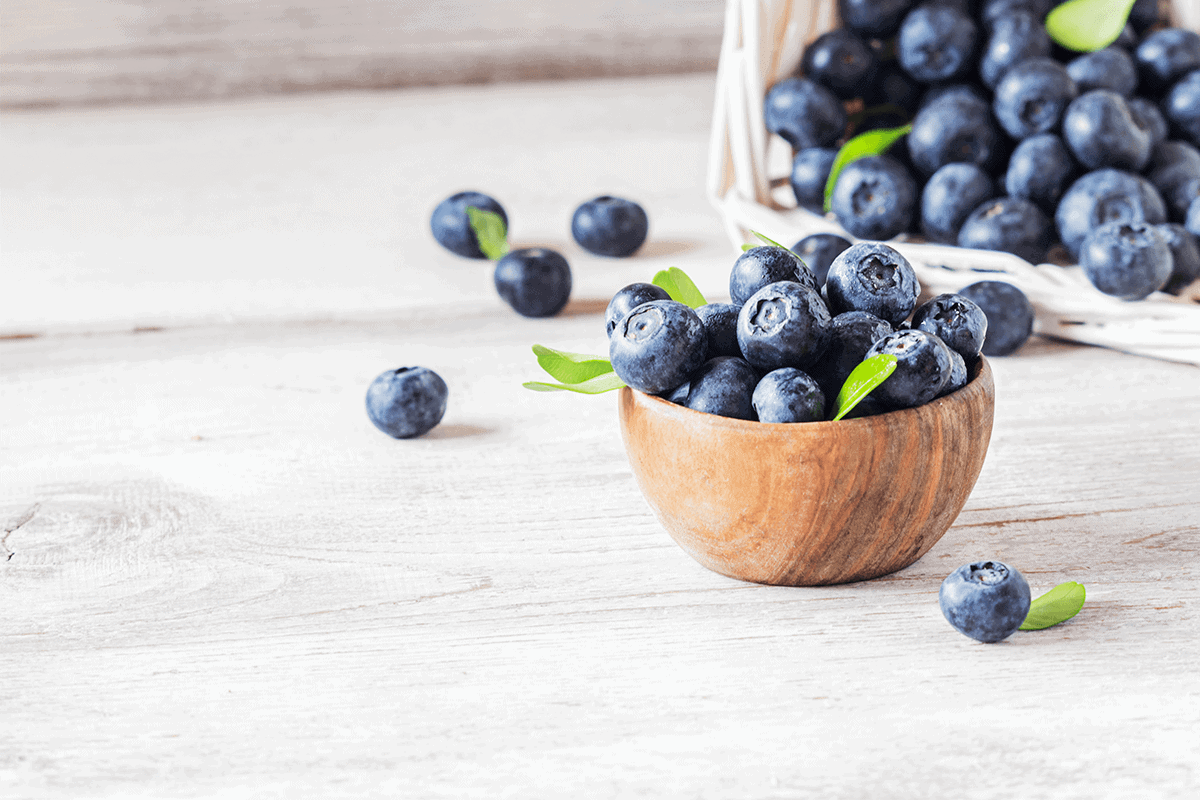 Bowl of blueberries