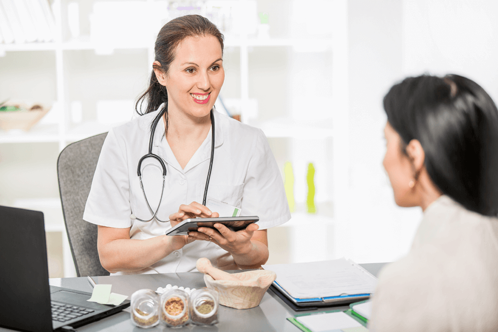 patient visiting a practitioner