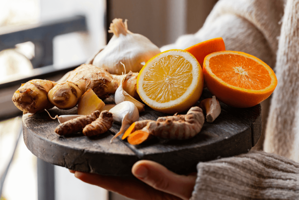 tray of anti-inflammatory foods